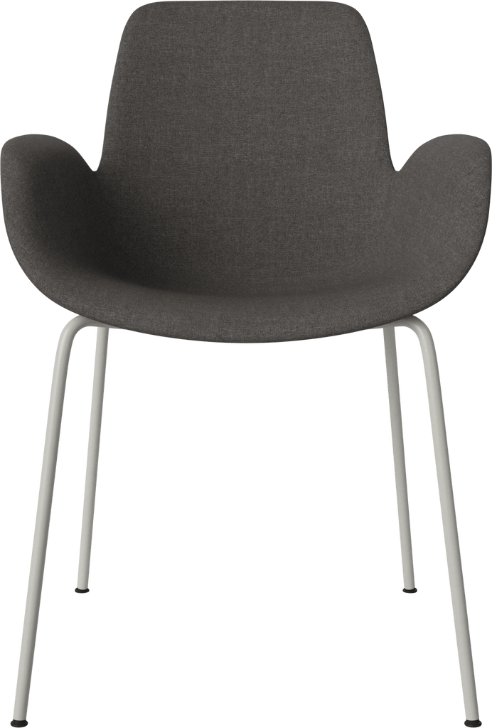 Seed Chair w. Armrest & Metal Legs - Upholstered