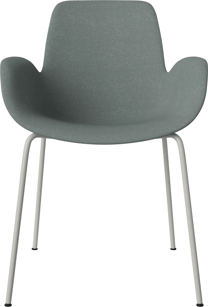 Seed Chair w. Armrest & Metal Legs - Upholstered