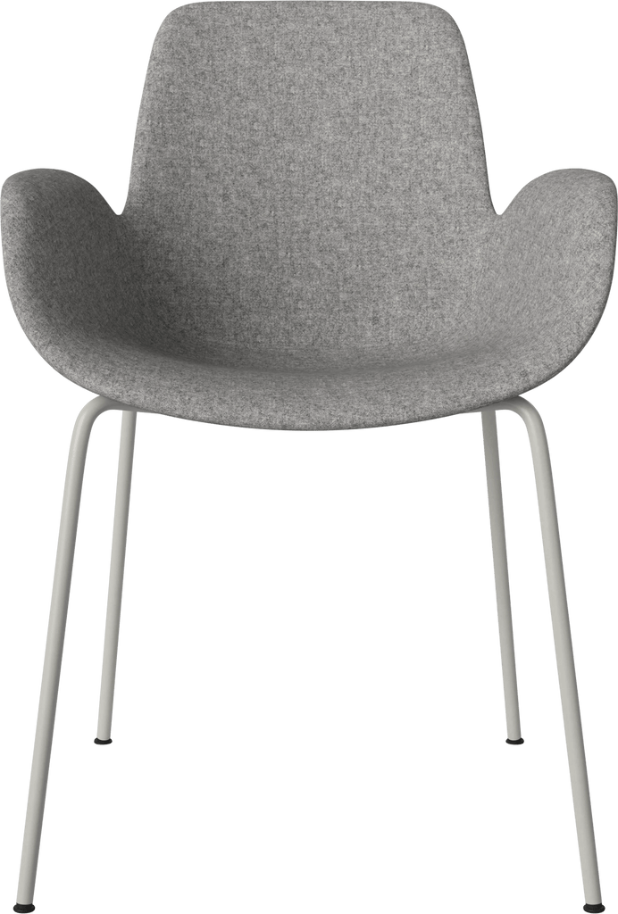 Seed Chair w. Armrest & Metal Legs - Upholstered