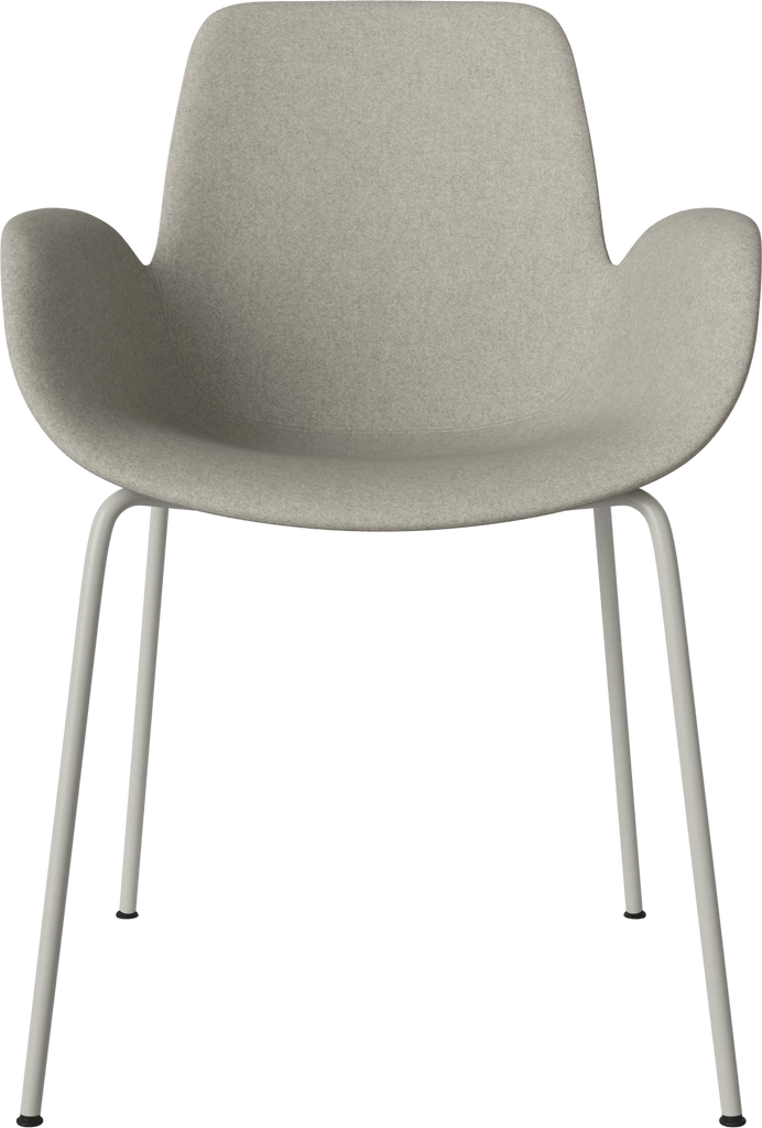 Seed Chair w. Armrest & Metal Legs - Upholstered
