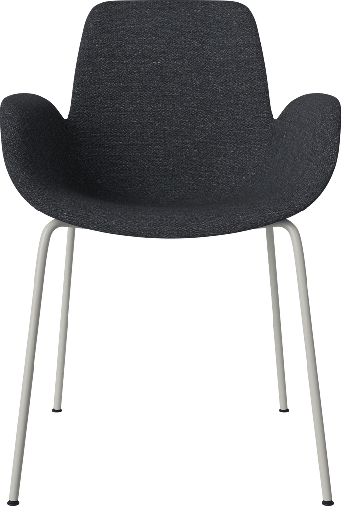 Seed Chair w. Armrest & Metal Legs - Upholstered