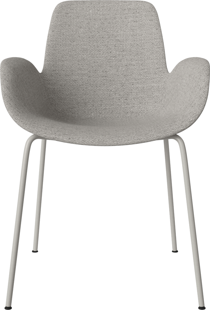 Seed Chair w. Armrest & Metal Legs - Upholstered