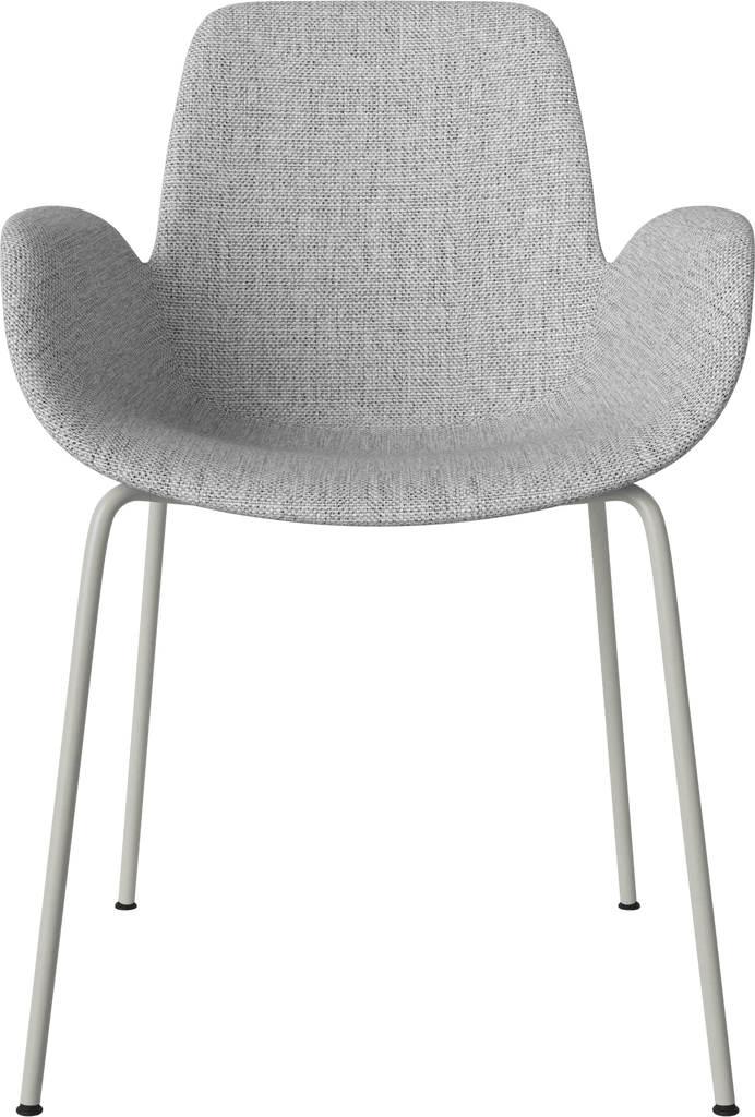 Seed Chair w. Armrest & Metal Legs - Upholstered