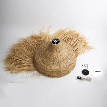 Load image into Gallery viewer, Boho raffia natural suspension light