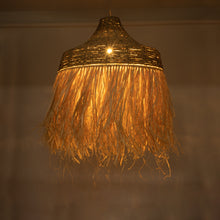Load image into Gallery viewer, Boho raffia natural suspension light