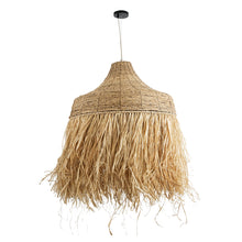 Load image into Gallery viewer, Boho raffia natural suspension light