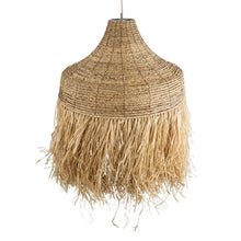 Load image into Gallery viewer, Boho raffia natural suspension light
