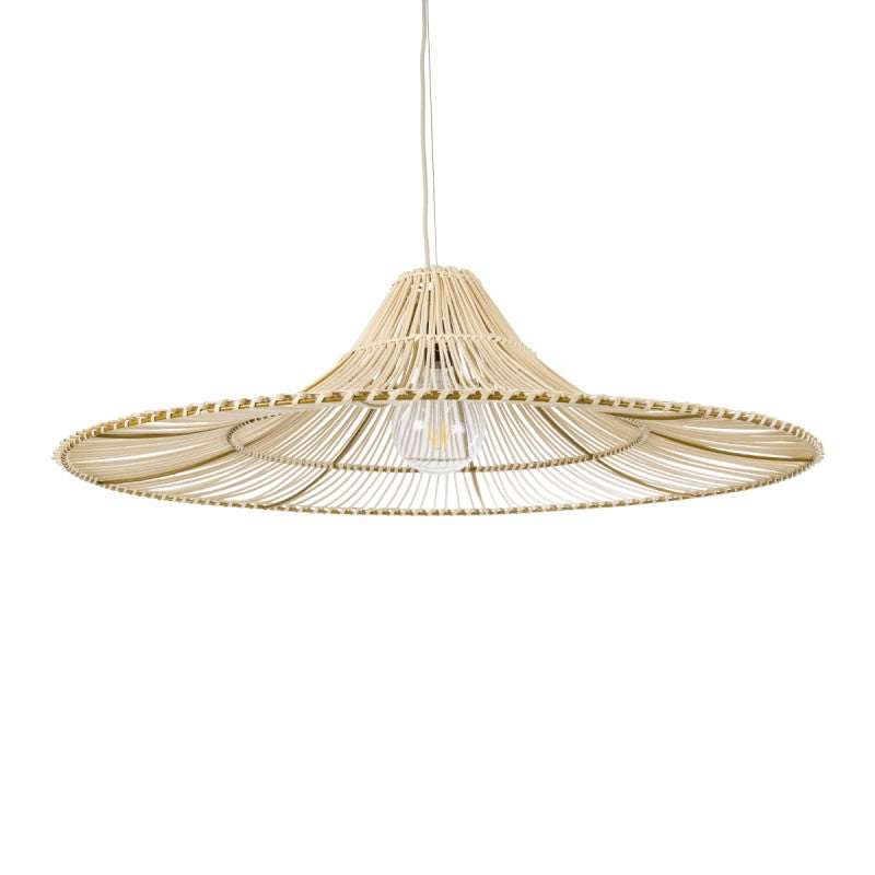 CEILING LAMP RATTAN 100X100X30 NATURAL