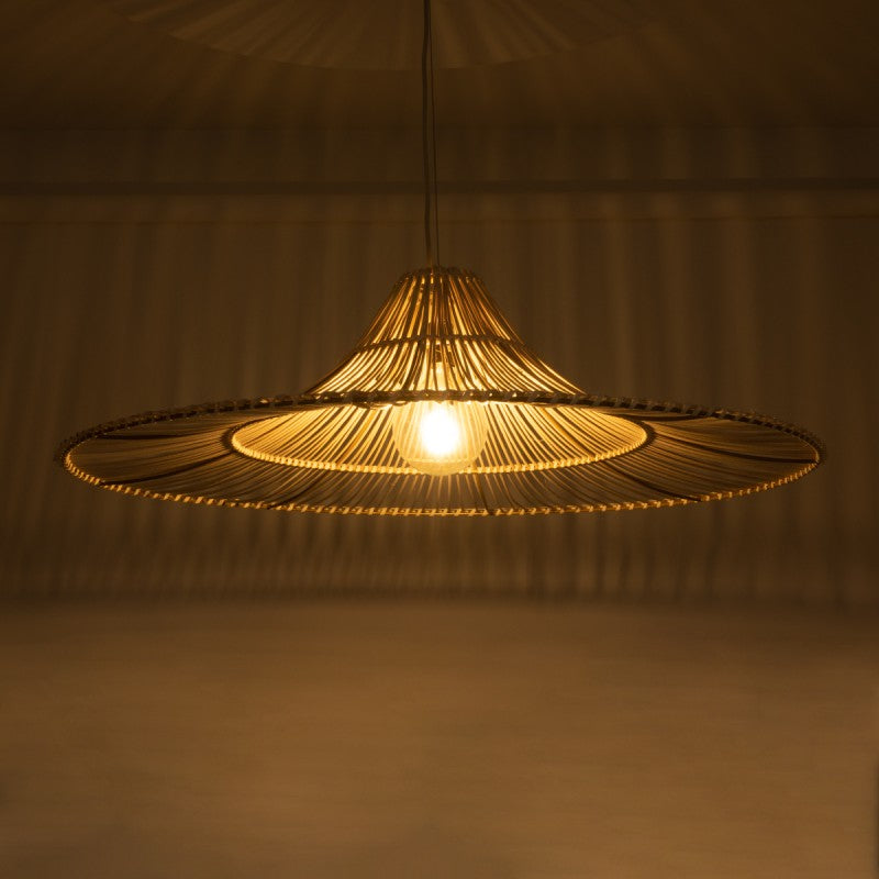 CEILING LAMP RATTAN 100X100X30 NATURAL