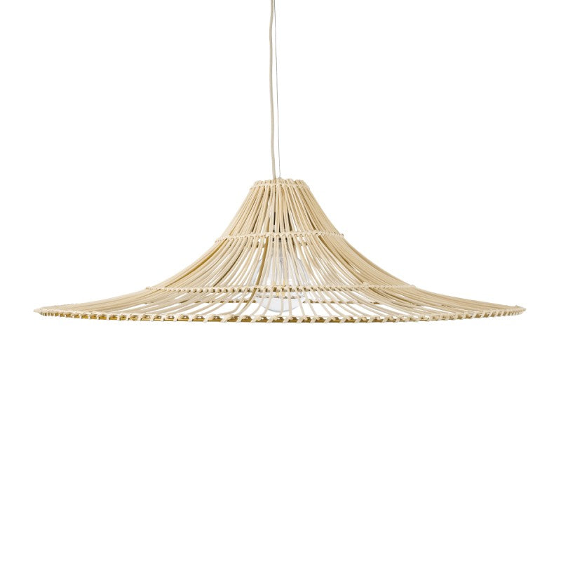 CEILING LAMP RATTAN 100X100X30 NATURAL
