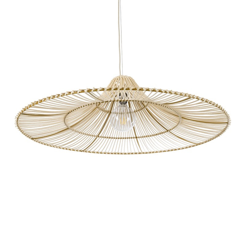 CEILING LAMP RATTAN 100X100X30 NATURAL