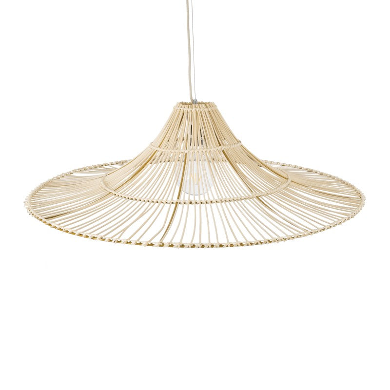 CEILING LAMP RATTAN 100X100X30 NATURAL
