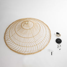 Charger l'image dans la galerie, CEILING LAMP RATTAN 100X100X30 NATURAL