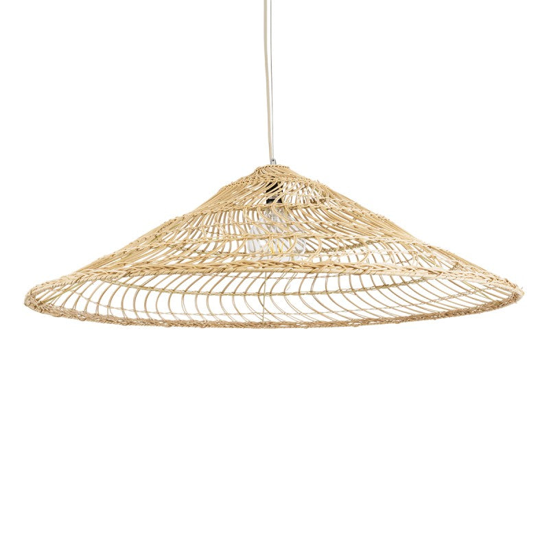 CEILING LAMP RATTAN 100X100X30 NATURAL