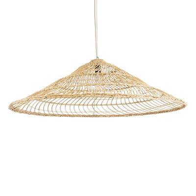 CEILING LAMP RATTAN 100X100X30 NATURAL