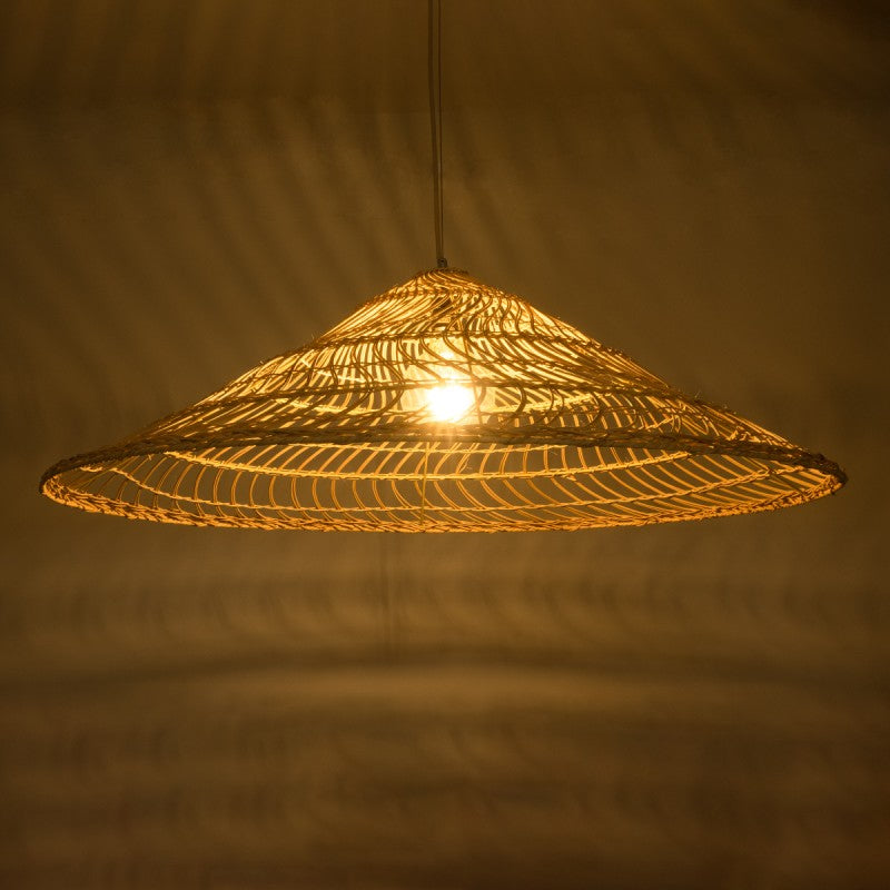 CEILING LAMP RATTAN 100X100X30 NATURAL