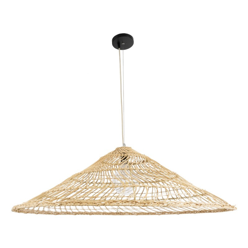 CEILING LAMP RATTAN 100X100X30 NATURAL