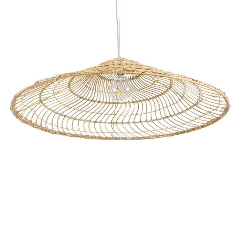 CEILING LAMP RATTAN 100X100X30 NATURAL
