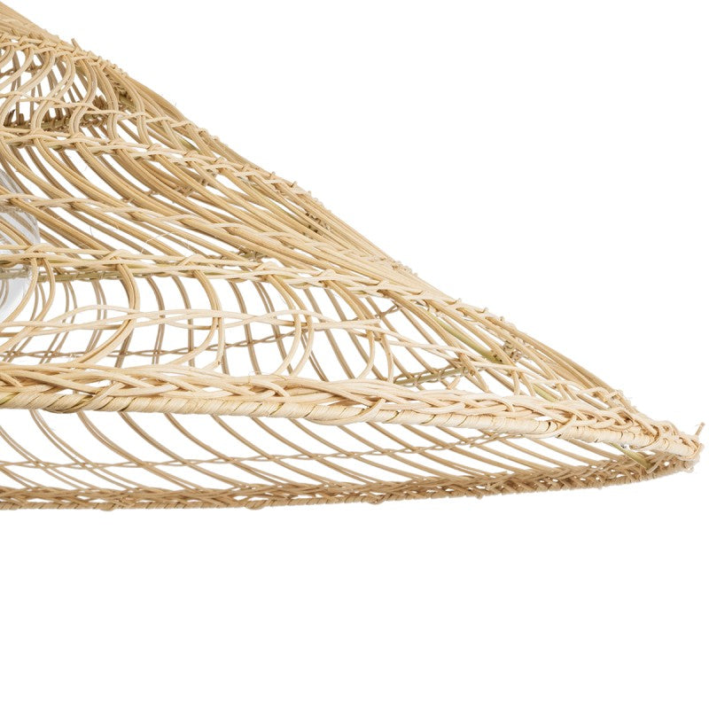 CEILING LAMP RATTAN 100X100X30 NATURAL