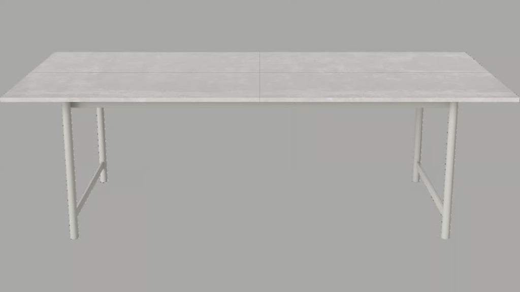 Track garden table - concrete