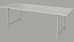 Track garden table - concrete