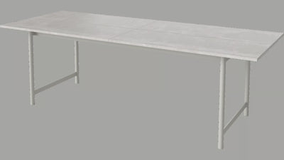 Track garden table - concrete