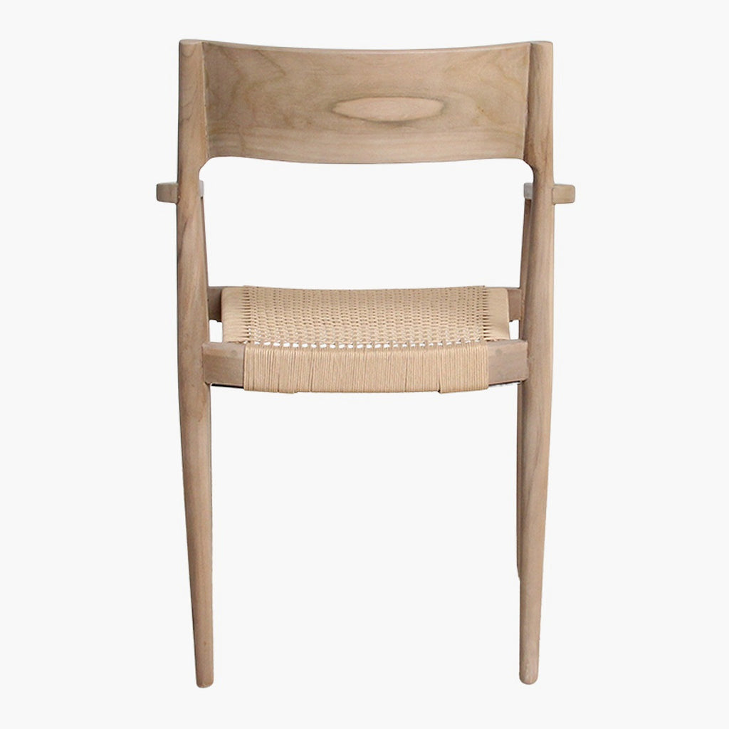 Outdoor armchair natural