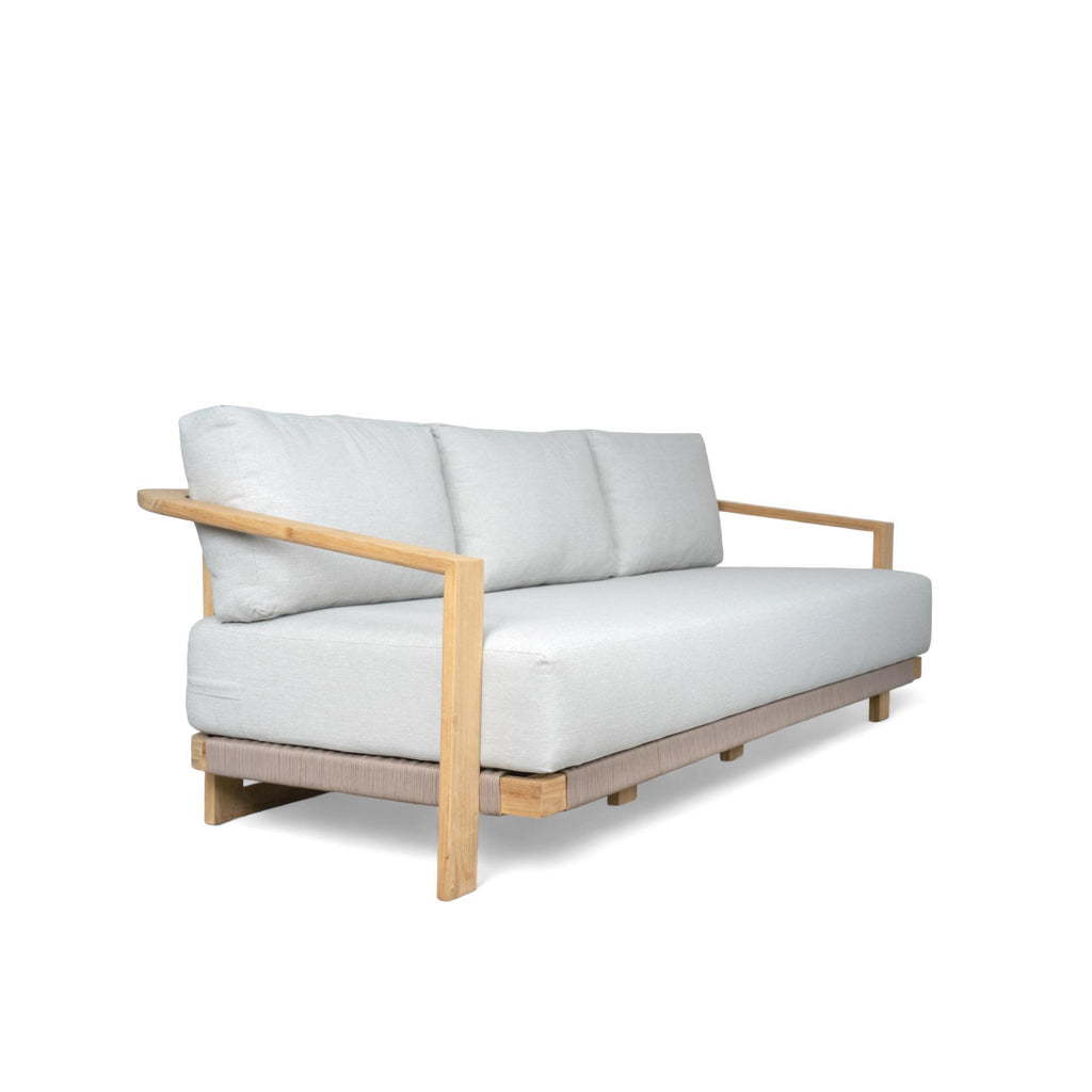 Lounge 3-Seater Moss-216x86x65-Natural/White-Teak