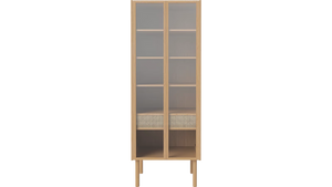 Cana Wardrobe w. glass doors | Shelves