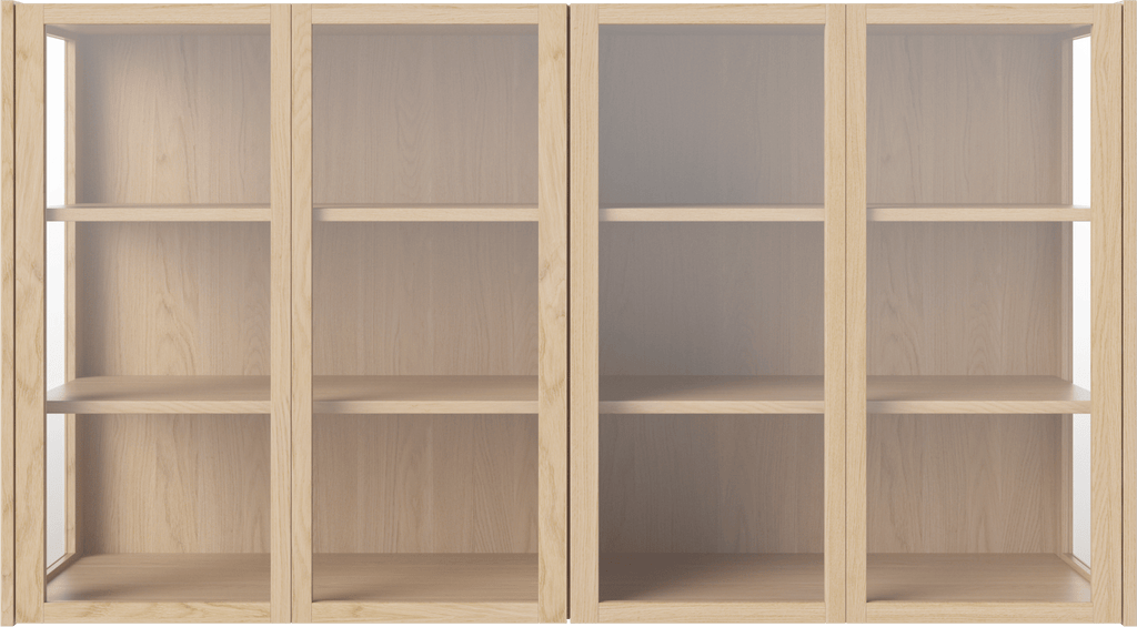 Cana Glass Highboard - 4 Doors - Wall Mounted