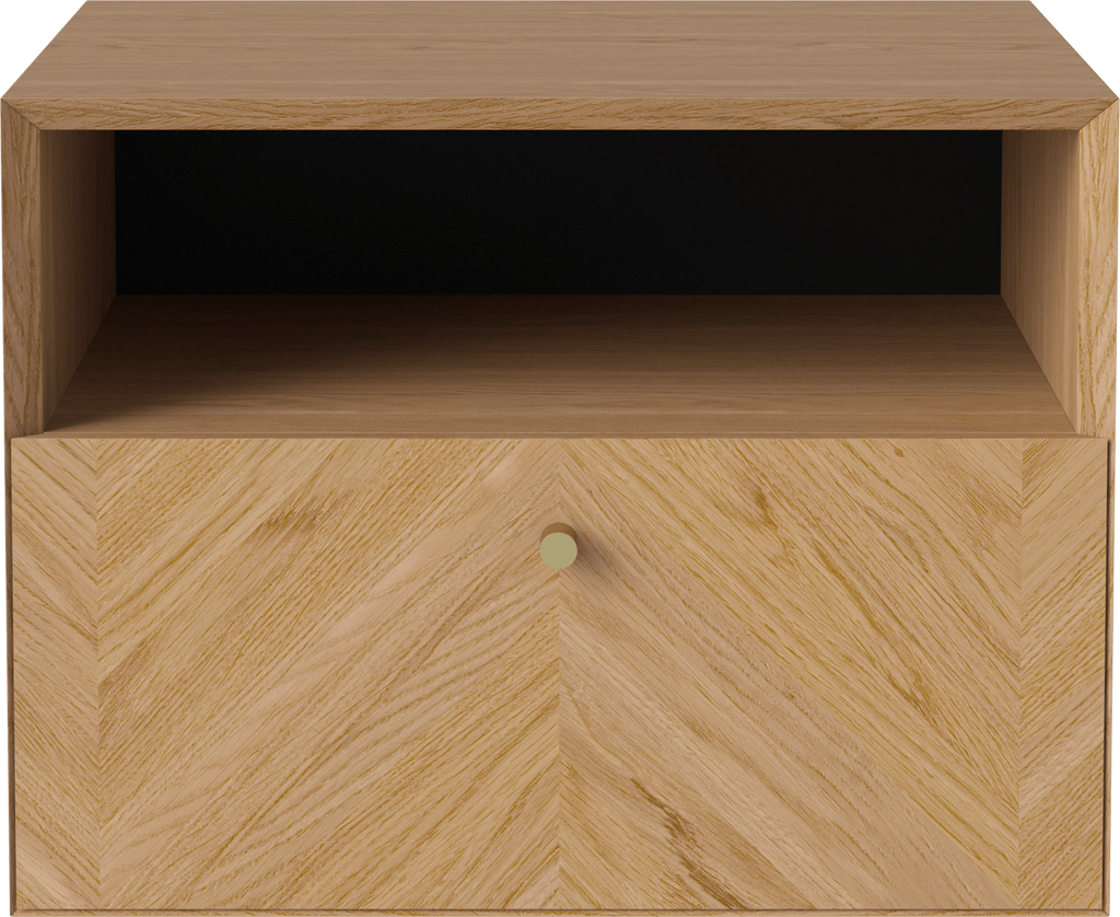Luxe Night Table 1 Drawer, Wall Mounted
