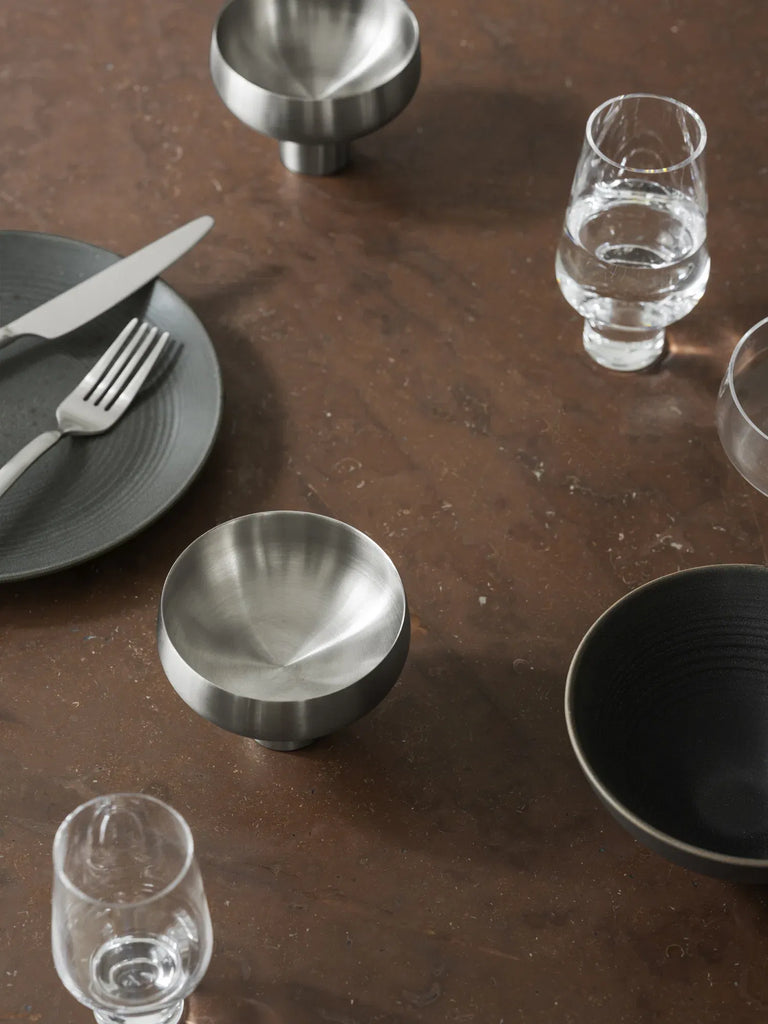 Set of 2 champagne bowls -KOYOI STEEL- colour Stainless Steel matt - size 90 ml