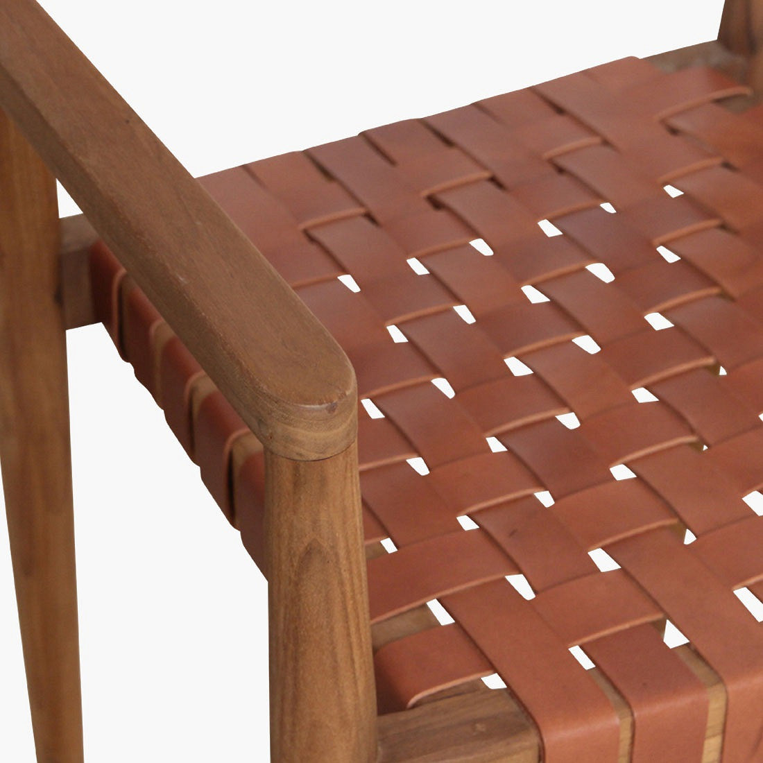 Dining armchair natural leather
