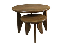 Laden Sie das Bild in den Galerie-Viewer, Round Coffee Table S/2-Ø40X35/Ø70X45-Natural-Teak