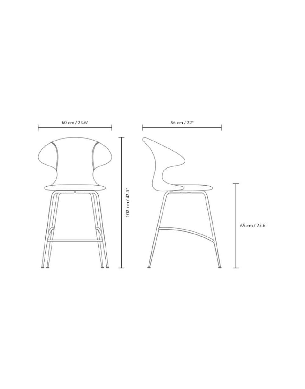 Time Flies Counter Stool Bright Skies Chrome Legs - packshot