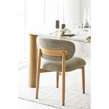 Laden Sie das Bild in den Galerie-Viewer, Dining chair, dark brown, woodlike legs, natural