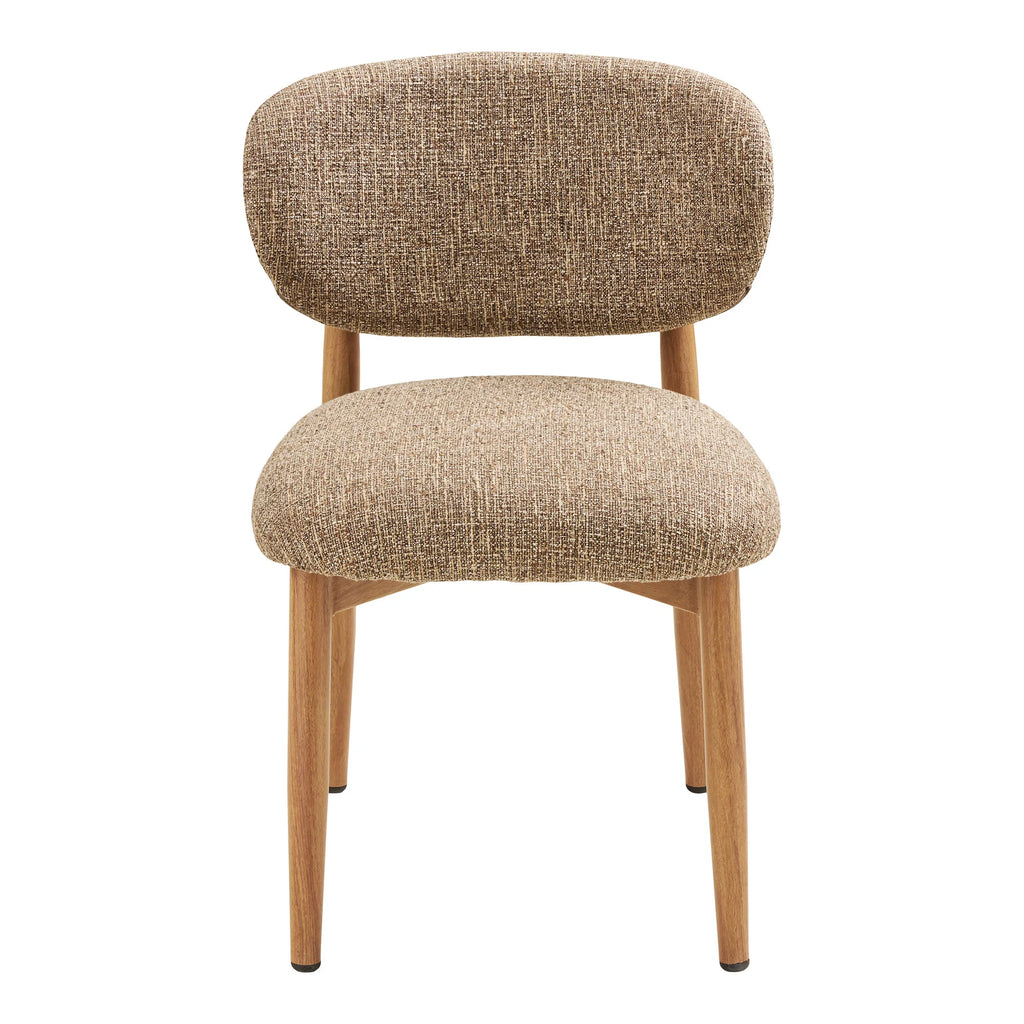 Dining chair, dark brown, woodlike legs, natural