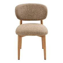 Laden Sie das Bild in den Galerie-Viewer, Dining chair, dark brown, woodlike legs, natural