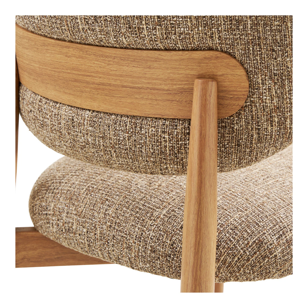 Dining chair, dark brown, woodlike legs, natural