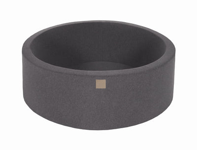 Baby Foam Round Ball Pit 90x30cm without Balls Certified, Cotton, Dark Grey