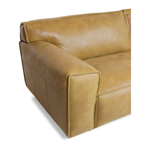 Carica l&#39;immagine nel visualizzatore di Gallery, Leather Sofa mustard 3 seater