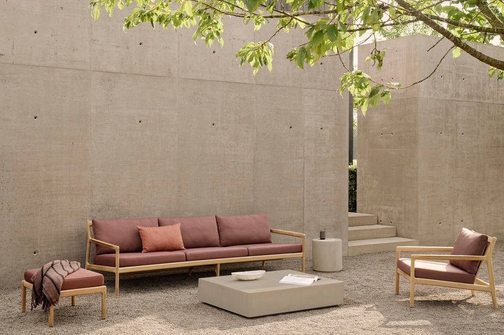 Natural Jack outdoor sofa Burgundy 2 sizes