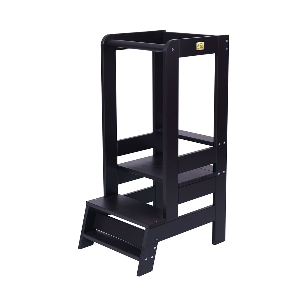 Wooden Kitchen Helper - Learning tower Black