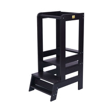 Load image into Gallery viewer, Wooden Kitchen Helper - Learning tower Black