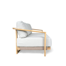Carica l&#39;immagine nel visualizzatore di Gallery, Lounge 3-Seater Moss-216x86x65-Natural/White-Teak