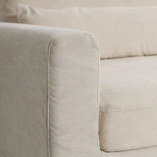 Cargar imagen en el visor de la galería, SOFA MODULAR BEIGE WEAVE-WOOD MODERN 330 X 115 X 76 CM