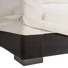 Cargar imagen en el visor de la galería, SOFA MODULAR BEIGE WEAVE-WOOD MODERN 330 X 115 X 76 CM