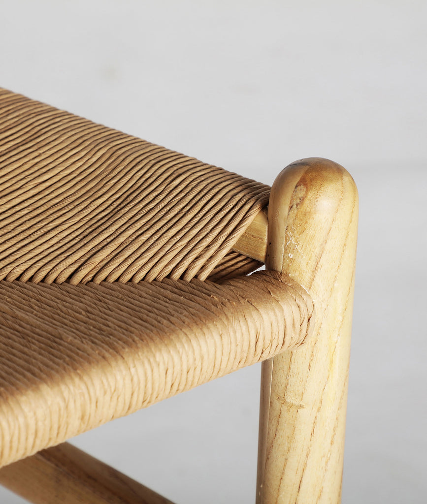 Elm wood chair natural/rope