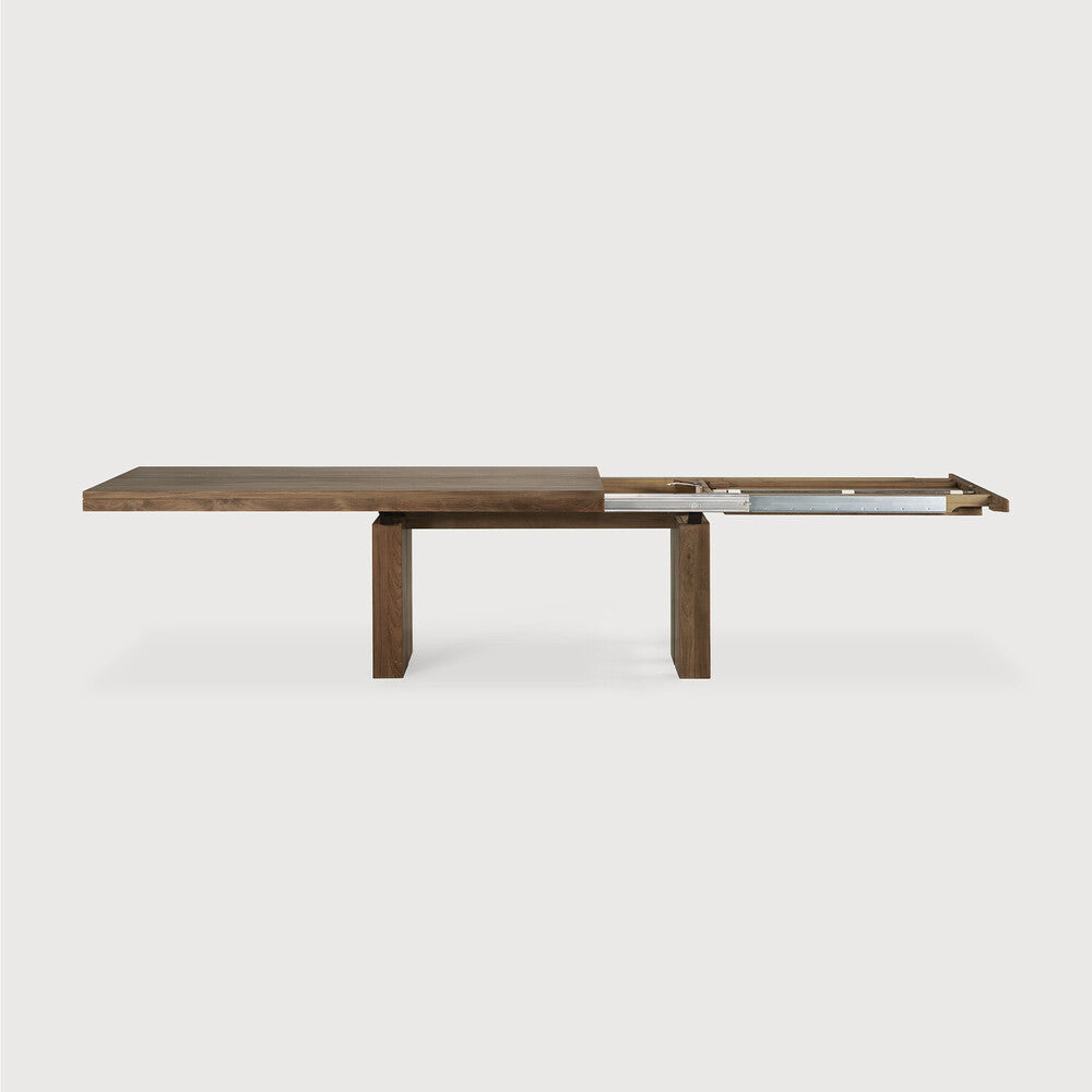Double extendable dining table
