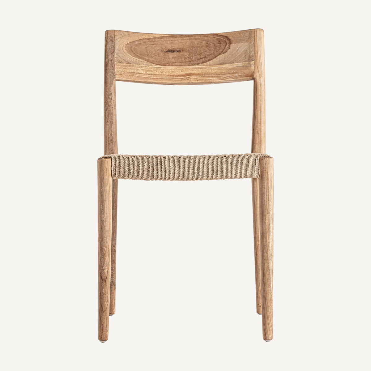 Teak wood and rope chair